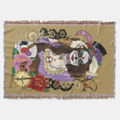 Steampunk Sugar Skull Decke (Vorderseite)