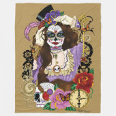 Steampunk Sugar Skull Fleecedecke (Vorderseite)