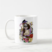 Steampunk Sugar Skull Kaffeetasse (Links)