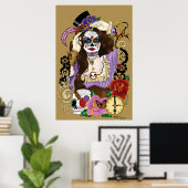 Steampunk Sugar Skull Poster (Heimbüro)