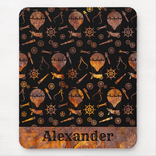 Steampunk Super Colorful Rusty Balloon Individuell Mousepad (Vorne)