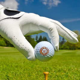 Steampunk Super Colorful Rusty Gear I Golfball