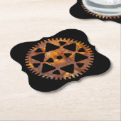 Steampunk Super Colorful Rusty Gear III Untersetzer (angewinkelt)