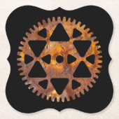 Steampunk Super Colorful Rusty Gear III Untersetzer (Vorderseite)