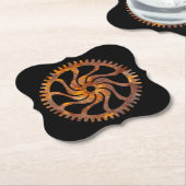 Steampunk Super Colorful Rusty Gear IV Untersetzer (angewinkelt)
