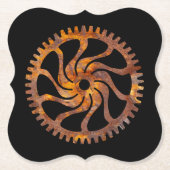 Steampunk Super Colorful Rusty Gear IV Untersetzer (Vorderseite)