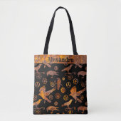 Steampunk Super Colorful Rusty Gears and Crows Tasche (Vorderseite)