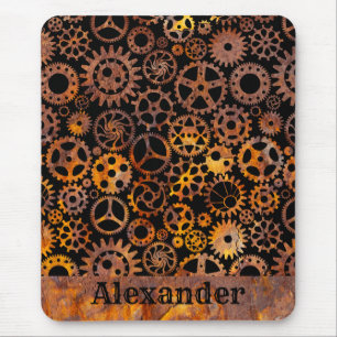 Steampunk Super Colorful Rusty Gears Individuelle  Mousepad