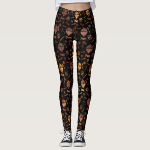 Steampunk Super Colorful Rusty Hot Air Balloons Leggings