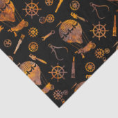 Steampunk Super Colorful Rusty Hot Air Balloons Seidenpapier (Detail)