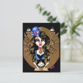 Steampunk Sweetie Postcard Postkarte (Stehend Vorderseite)