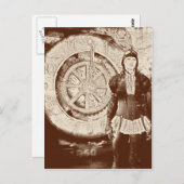 Steampunk Sylvia Postkarte (Vorne/Hinten)