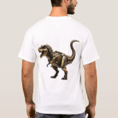 Steampunk T-Rex Mech – Brass Dino Beast T-Shirt (Rückseite)