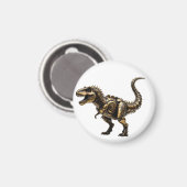 Steampunk T-Rex Mech – Messing-Dino-Bestie Magnet (Vorderseite/Rückseite)