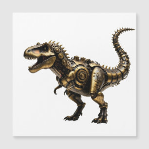 Steampunk T-Rex Mech – Messing-Dino-Biest Magnetkarte