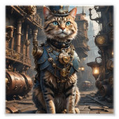 Steampunk Tabby Cat Fotodruck (Vorne)