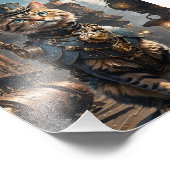 Steampunk Tabby Cat Fotodruck (Ecke)