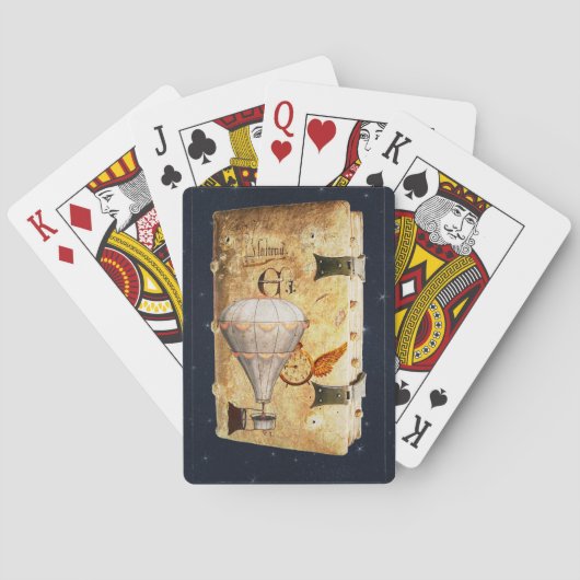 Steampunk-Tagebuch Spielkarten (Rückseite)