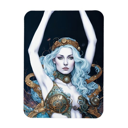 Steampunk-Tanzende Frau Magnet (Vertikal)