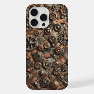 Steampunk-Tarnung, Industriedesign, Tarnung iPhone 15 Pro Max Hülle