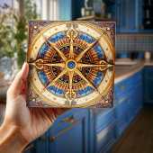 Steampunk Tarot Star Pattern#1 ID1081 Fliese