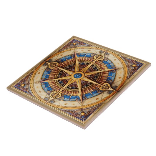 Steampunk Tarot Star Pattern#1 ID1081 Fliese (Seite)