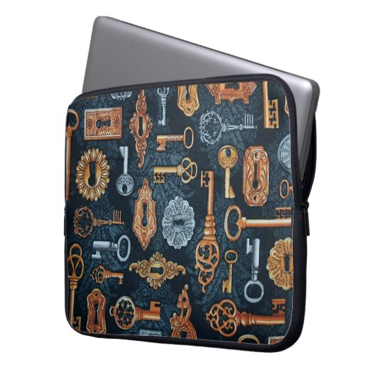 Steampunk-Tasten und Tastenmuster für Laptop-Sieb Laptopschutzhülle (Vorderseite Links)