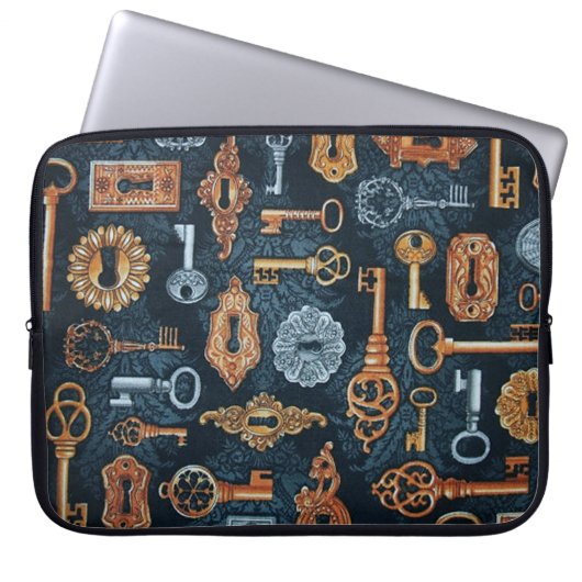 Steampunk-Tasten und Tastenmuster für Laptop-Sieb Laptopschutzhülle (Vorderseite)