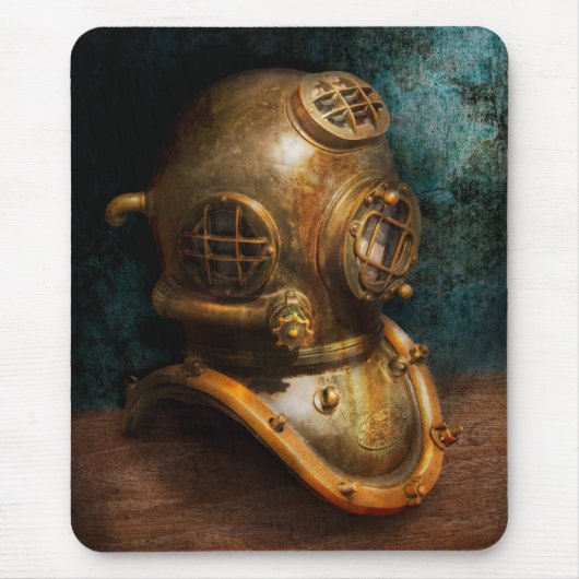 Steampunk - Tauchen - Der Tauchhelm Mousepad (Vorne)