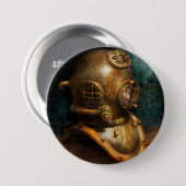 Steampunk - Tauchen - der Tauchsturzhelm Button (Vorne & Hinten)
