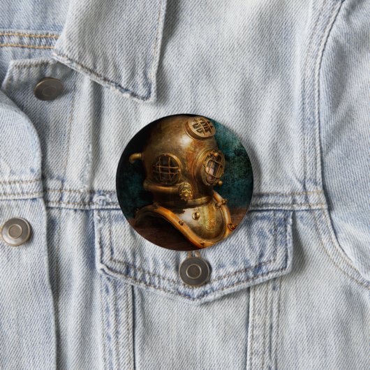 Steampunk - Tauchen - der Tauchsturzhelm Button (Beispiel)