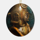Steampunk - Tauchen - der Tauchsturzhelm Keramik Ornament (Links)