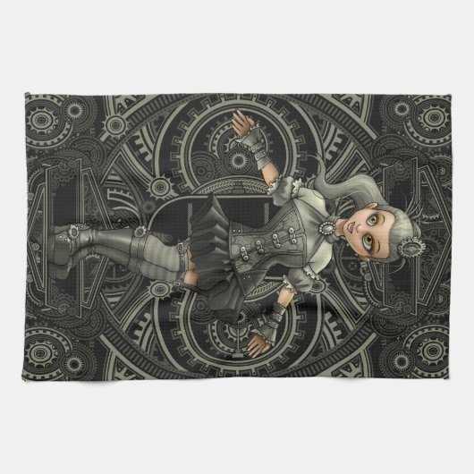 Steampunk Tea Handtuch (Horizontal)