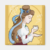 Steampunk Tea Time Magnet (Vorne)