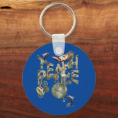 Steampunk Teach Peace T - Shirt Trucker Hat Schlüsselanhänger (Vorderseite)