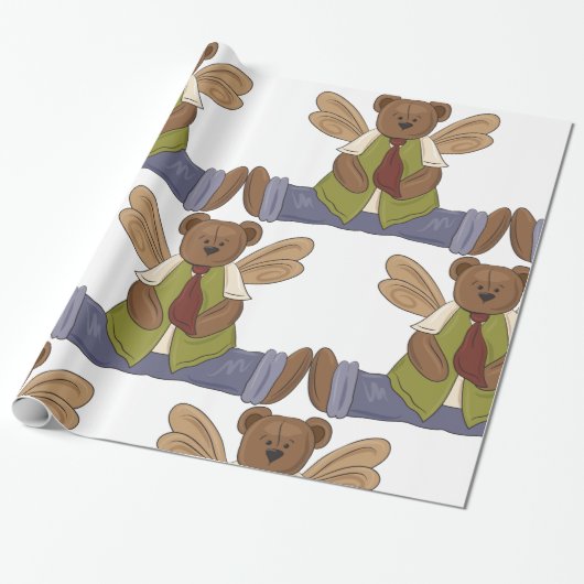 Steampunk Teddy Bear mit Fairy Wings Geschenkpapier (Ungerollt)