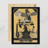 Steampunk Telefon Fairy Postcard Postkarte (Vorne/Hinten)