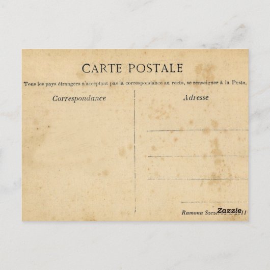 Steampunk Telefon Fairy Postcard Postkarte (Rückseite)