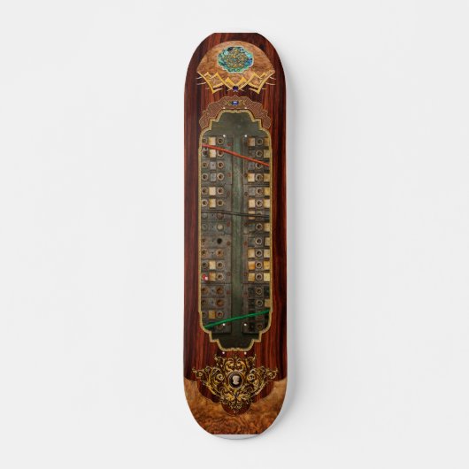 Steampunk - Telefone - Die alte Schalttafel Skateboard (Vorne)