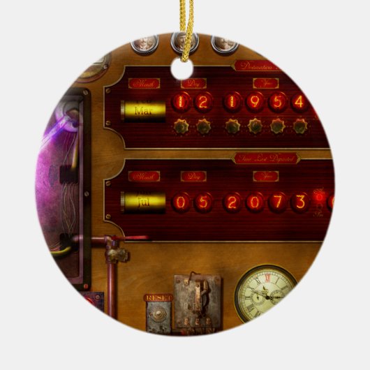 Steampunk - Temporaler Flux Keramik Ornament (Vorne)