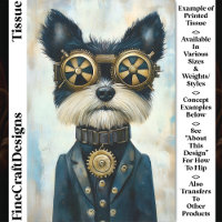 Steampunk Terrier Dog in Goggles CY3 Decoupage
