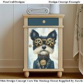 Steampunk Terrier Dog in Goggles CY3 Decoupage Seidenpapier