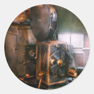 Steampunk - The Golden Age of Cinema Runder Aufkleber