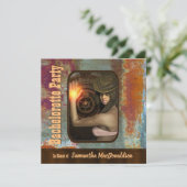 Steampunk-thematischer Junggeselinnen-Abschied Einladung (Stehend Vorderseite)