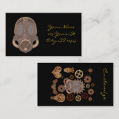Steampunk Theme Gas Maske Thunder_Cove Visitenkarte (Vorne/Hinten)