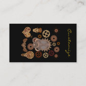 Steampunk Theme Gas Maske Thunder_Cove Visitenkarte (Rückseite)