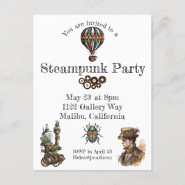 Steampunk Theme Postkarte