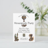 Steampunk Theme Postkarte (Stehend Vorderseite)