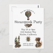 Steampunk Theme Postkarte (Vorne/Hinten)