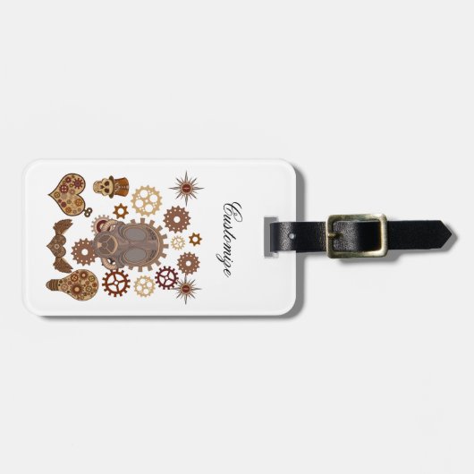 Steampunk Theme Thunder_Cove Gepäckanhänger (Vorderseite horizontal)